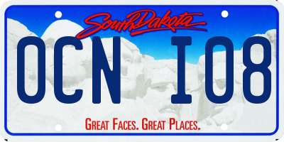 SD license plate 0CNI08