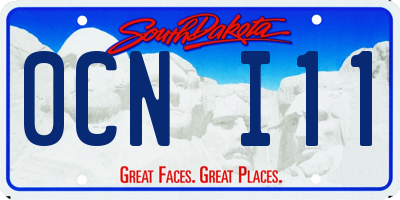 SD license plate 0CNI11