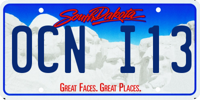 SD license plate 0CNI13