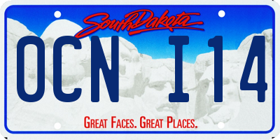 SD license plate 0CNI14