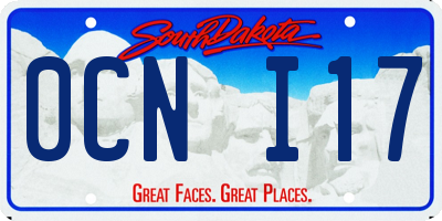 SD license plate 0CNI17
