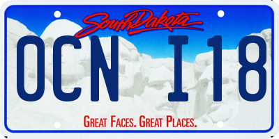 SD license plate 0CNI18