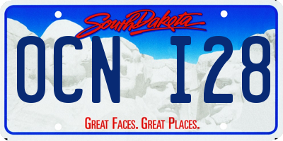 SD license plate 0CNI28