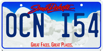 SD license plate 0CNI54