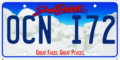 SD license plate 0CNI72