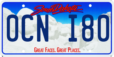 SD license plate 0CNI80
