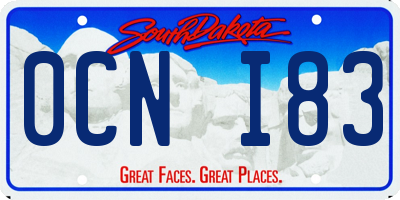 SD license plate 0CNI83