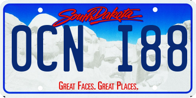 SD license plate 0CNI88