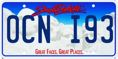 SD license plate 0CNI93