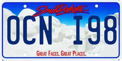 SD license plate 0CNI98