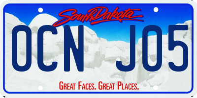 SD license plate 0CNJ05
