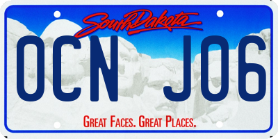 SD license plate 0CNJ06