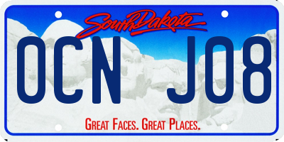 SD license plate 0CNJ08