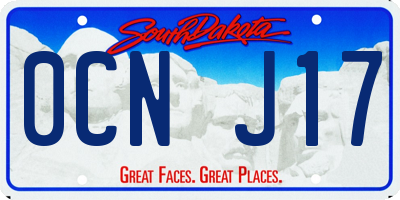 SD license plate 0CNJ17