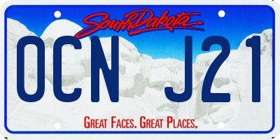 SD license plate 0CNJ21
