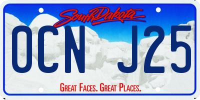 SD license plate 0CNJ25