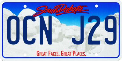 SD license plate 0CNJ29