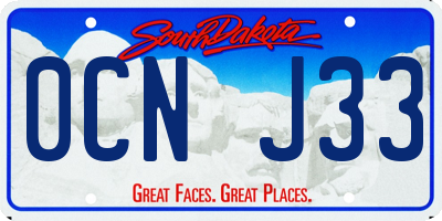 SD license plate 0CNJ33