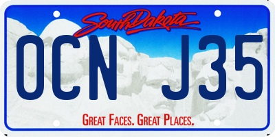 SD license plate 0CNJ35