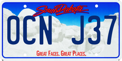 SD license plate 0CNJ37