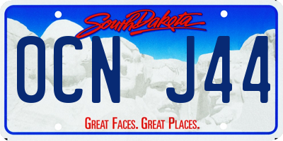 SD license plate 0CNJ44