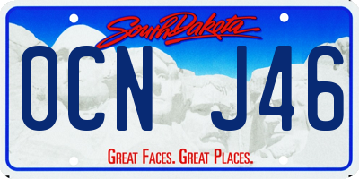 SD license plate 0CNJ46