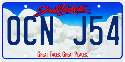 SD license plate 0CNJ54