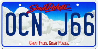 SD license plate 0CNJ66