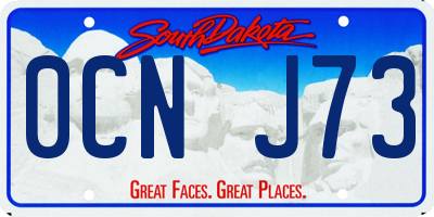 SD license plate 0CNJ73