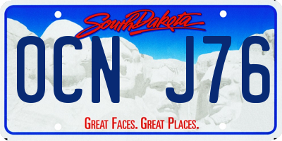 SD license plate 0CNJ76