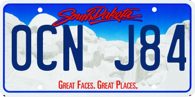 SD license plate 0CNJ84