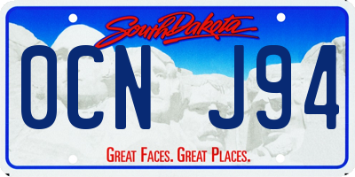 SD license plate 0CNJ94