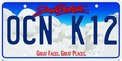 SD license plate 0CNK12