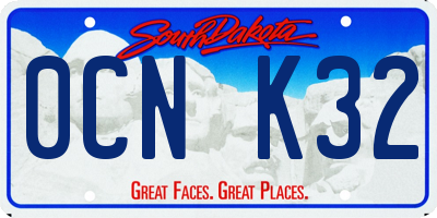 SD license plate 0CNK32
