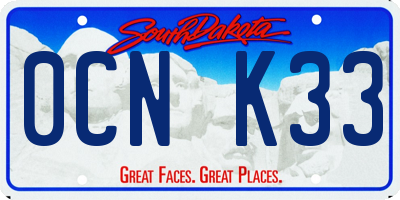 SD license plate 0CNK33
