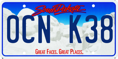 SD license plate 0CNK38