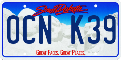 SD license plate 0CNK39