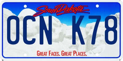SD license plate 0CNK78