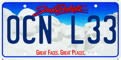 SD license plate 0CNL33