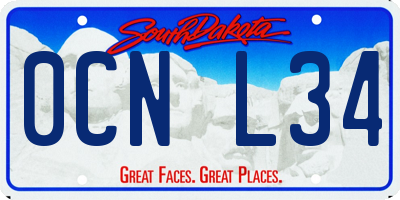 SD license plate 0CNL34