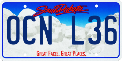 SD license plate 0CNL36