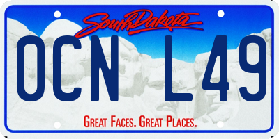 SD license plate 0CNL49
