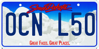 SD license plate 0CNL50
