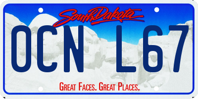 SD license plate 0CNL67