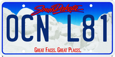 SD license plate 0CNL81