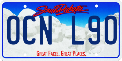 SD license plate 0CNL90