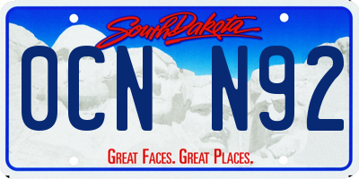 SD license plate 0CNN92