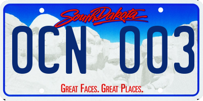 SD license plate 0CNO03