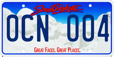 SD license plate 0CNO04