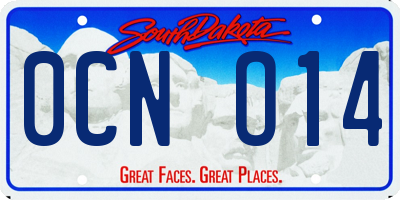 SD license plate 0CNO14